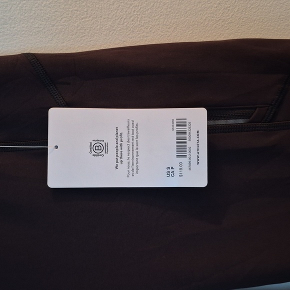 NWT Athleta Rainer Bootcut Pant Reflective Zip Pockets Compression Black Size S - Picture 6 of 10